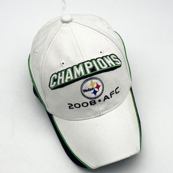 Pittsburgh Steelers NFL Football 2008 AFC Champion Super Bowl XLIII Baseball Hat - Picture 1 of 6